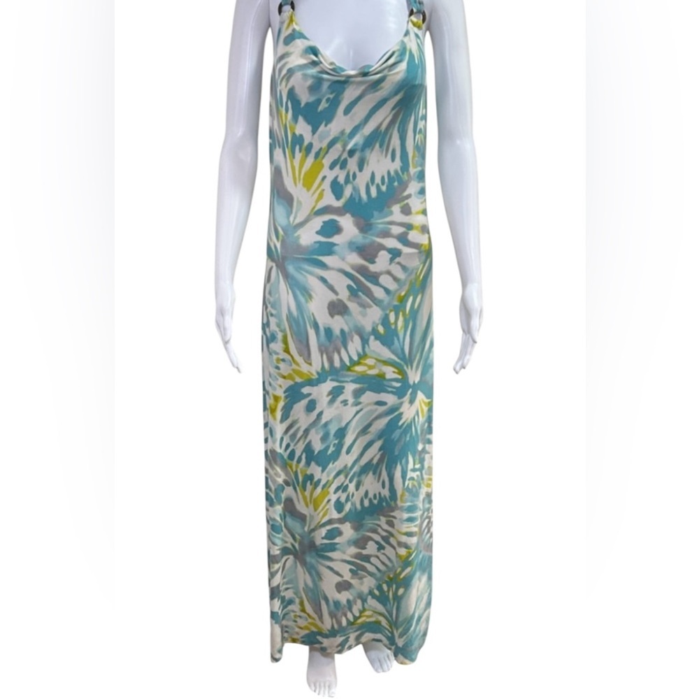Tommy Bahama Women’s Teal Floral Maxi Dress size medium NWT - Picture 8 of 9